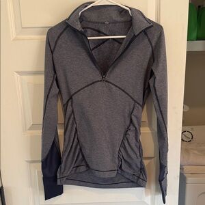 Women's Navy Heather quarter zip jacket by Lululemon